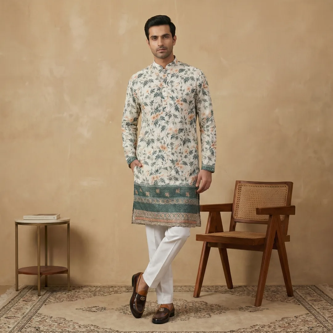 Men's ethnic outfit visual created by kaptured.ai for Ethnic Cottler