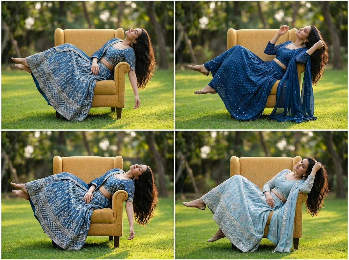 Consistent model face Infinite variations — ethnicwear AI photography