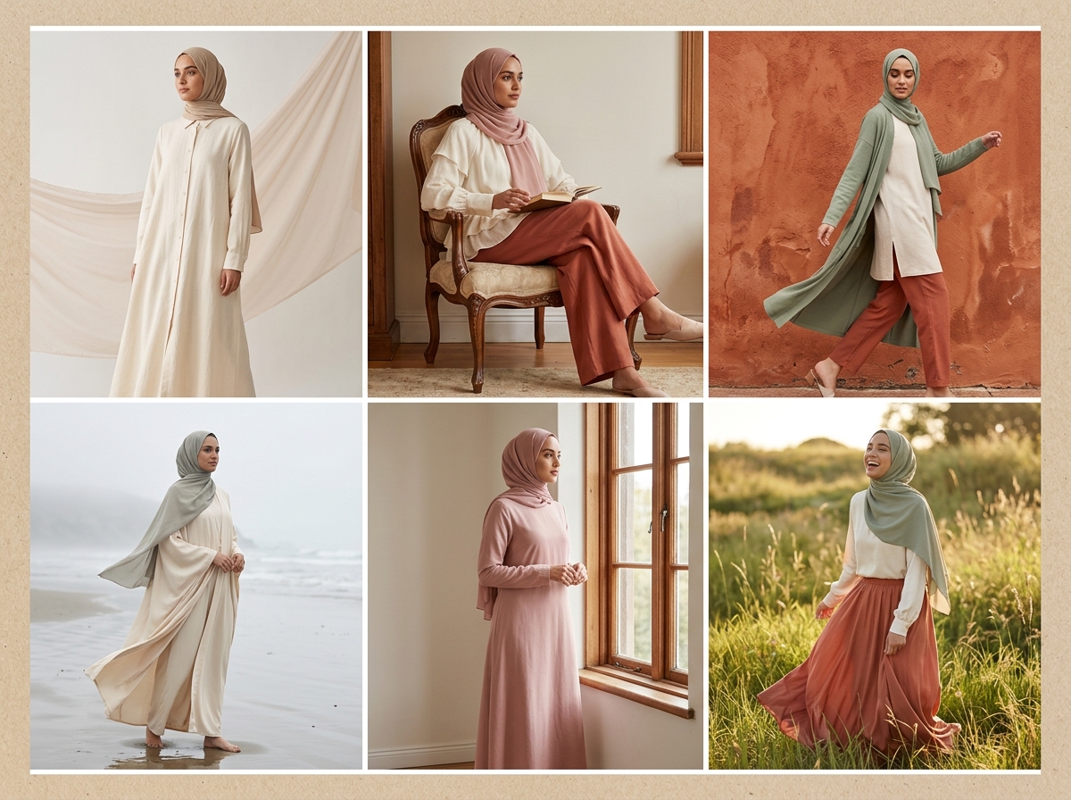 One outfit Any setting you want — modest fashion AI photography