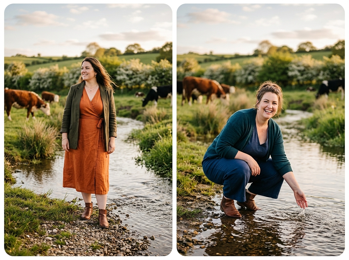Any location No travel required — plus-size fashion AI photography