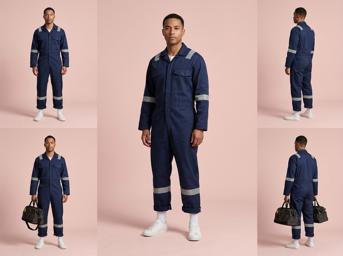 Her full lookbook No studio booked — uniforms and workwear AI photography