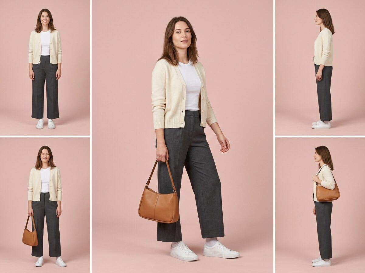 Drape and fit kept true — womenswear AI photography