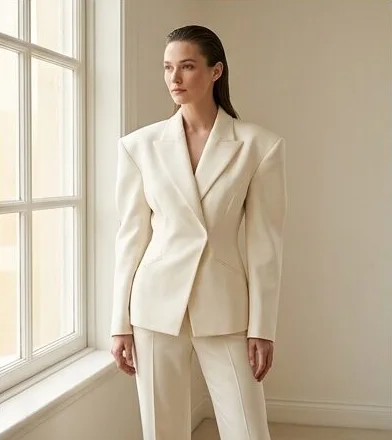 Luxury look on a model in soft window light, an AI photoshoot by Kaptured.AI