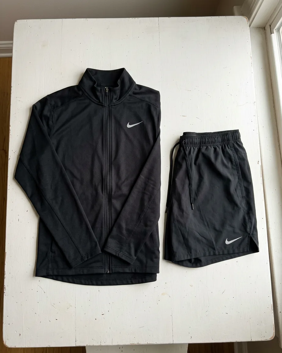 activewear product photo as sent, before the ghost mannequin