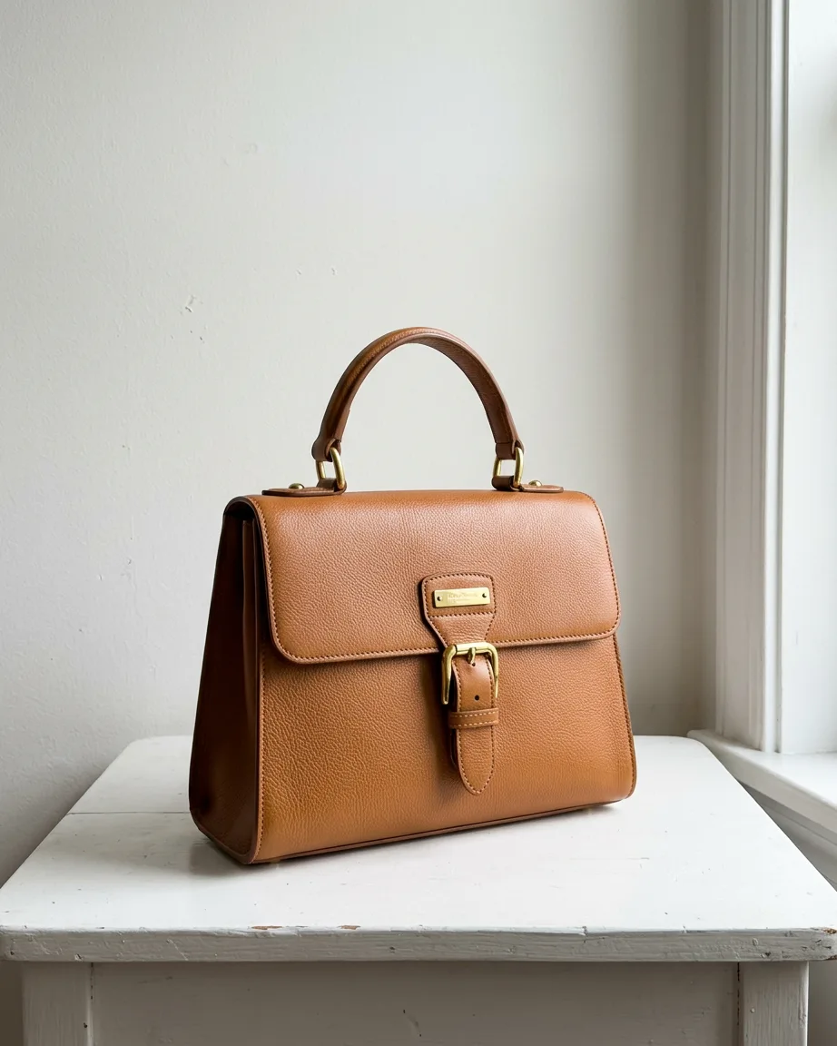 handbag product photo as sent by the brand, before the on-model photoshoot