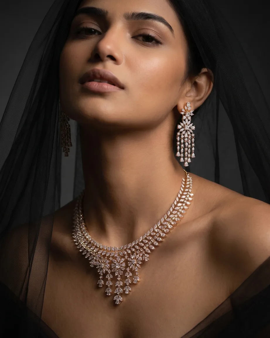 AI jewelry colour variants, finished frame