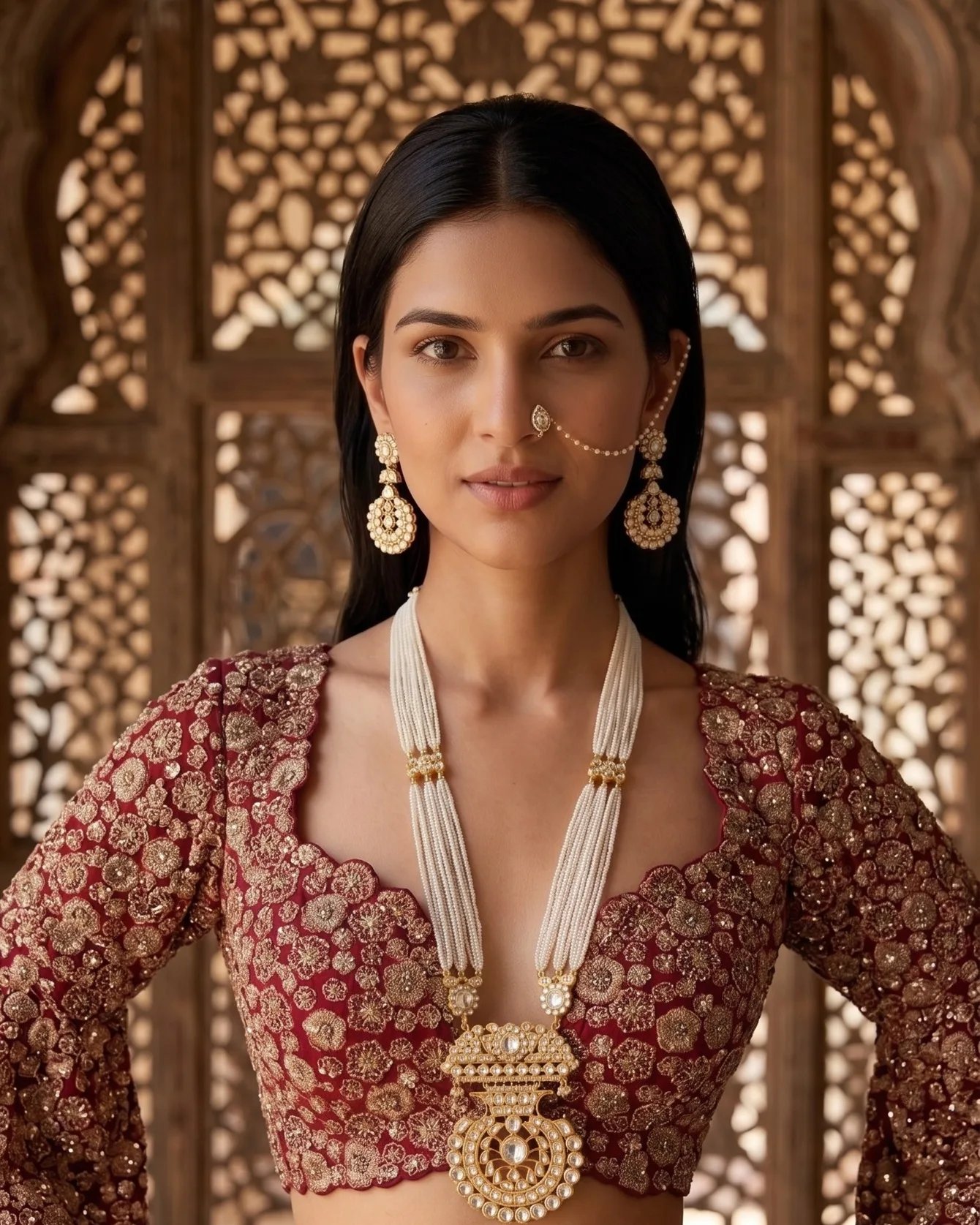 AI jewelry lifestyle shots, finished frame