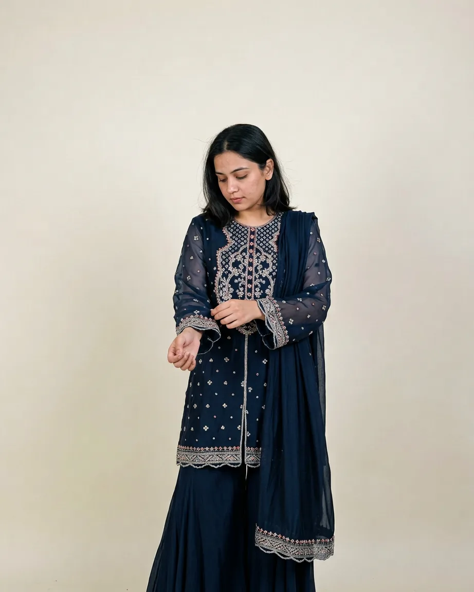 AI kurta ad creatives by Kaptured.AI
