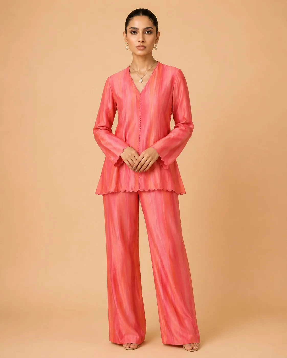 AI kurta flat-lay to model, finished frame