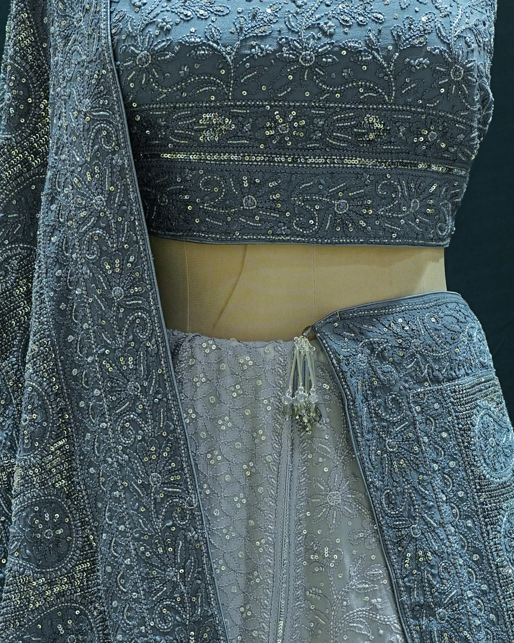 lehenga product photo as sent, before the on-model photoshoot