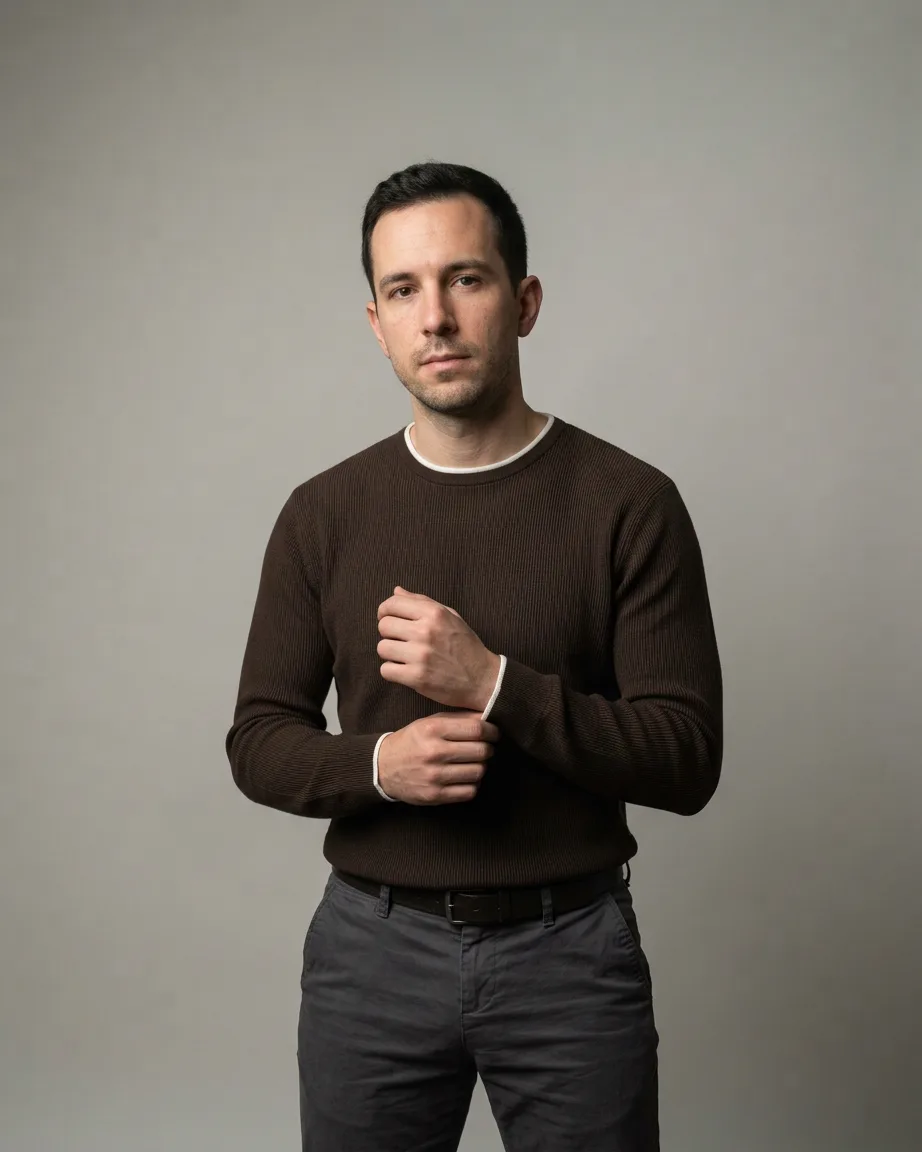 AI menswear ad creatives, finished frame