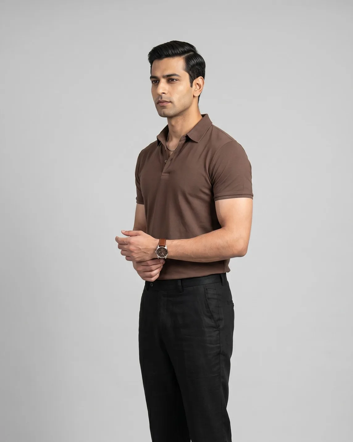 menswear product photo as sent, before the colour variants