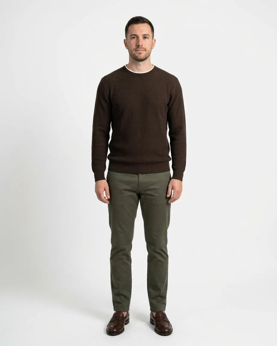 AI menswear marketplace listing, finished frame