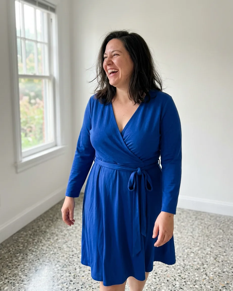 plus-size product photo as sent by the brand, before the background swap