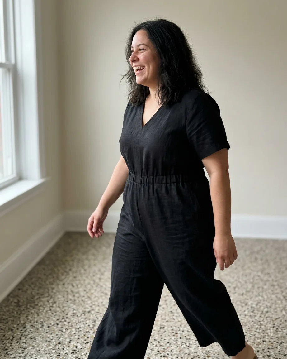 plus-size product photo as sent, before the background swap