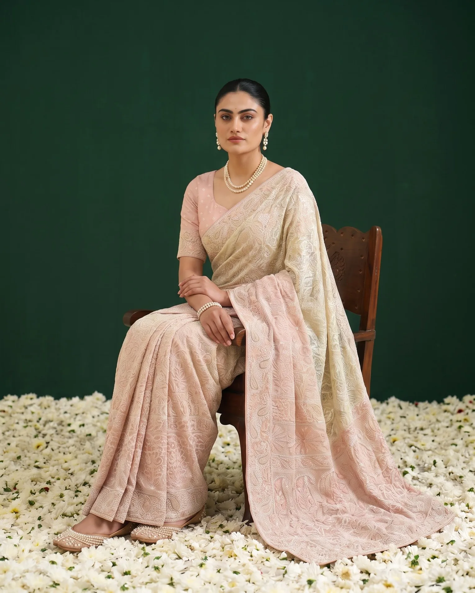 saree product photo as sent, before the colour variants