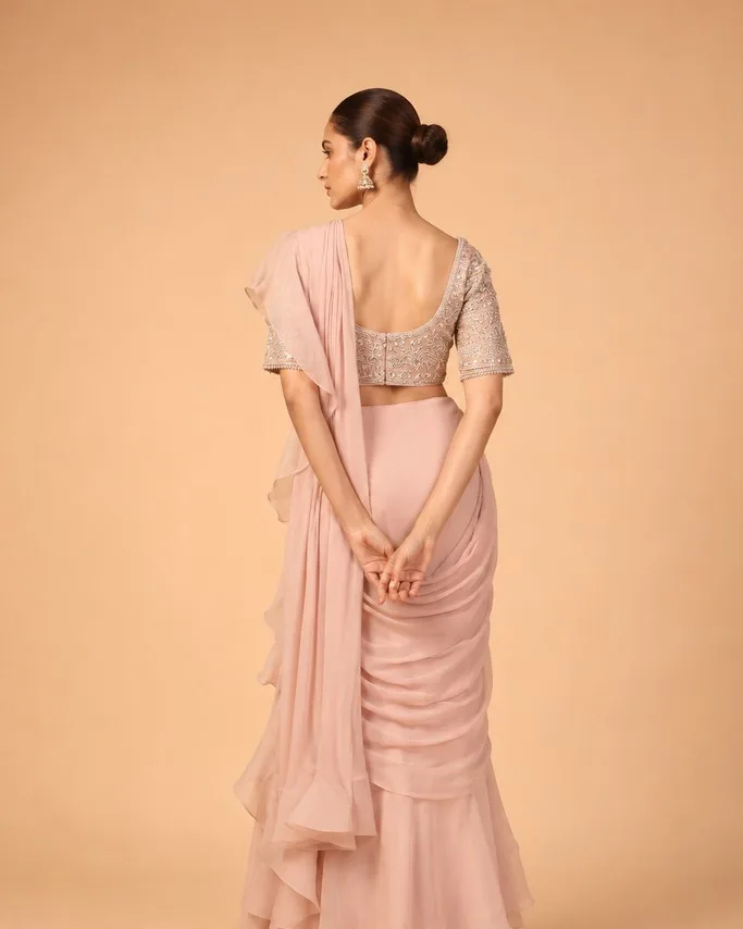 saree product photo as sent, before the colour variants