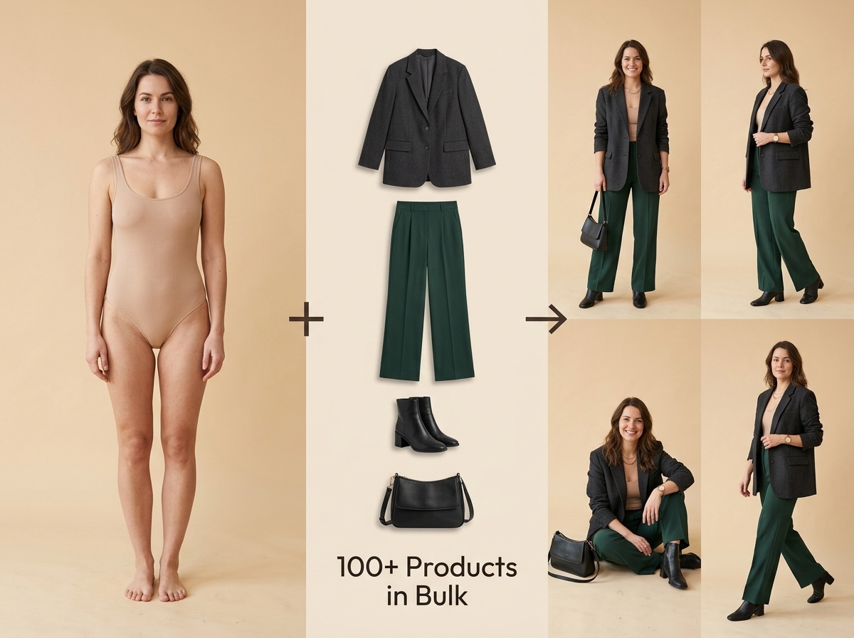 From one prompt to a full campaign — womenswear AI photography