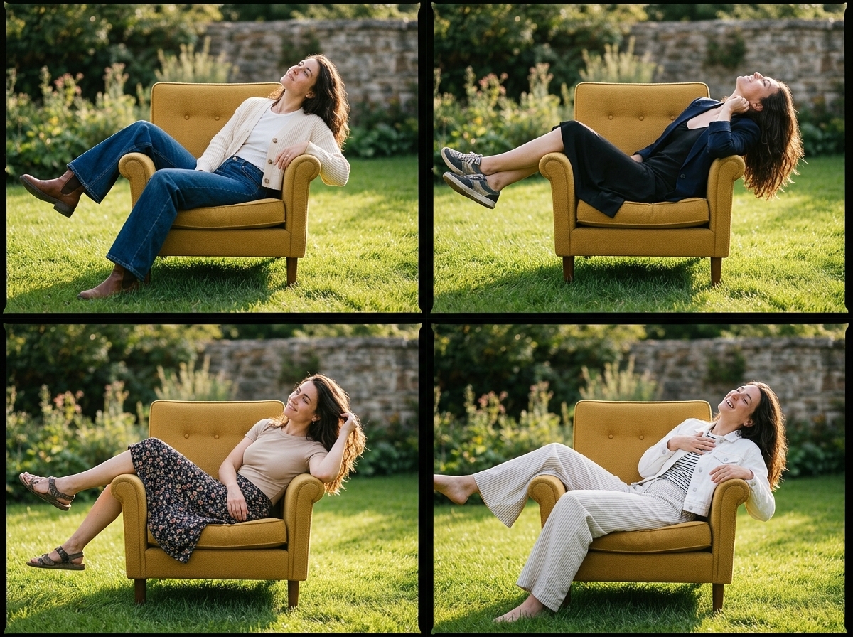 Consistent model face Infinite variations — womenswear AI photography