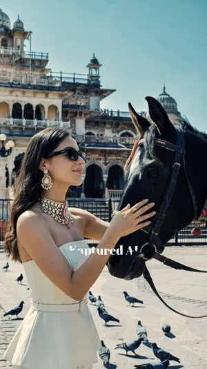 Kundan polki jewellery in an AI destination campaign film