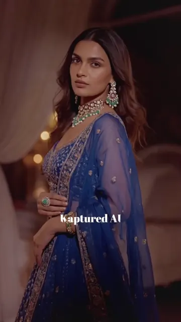 Model wearing bridal jewellery in an AI on-model film